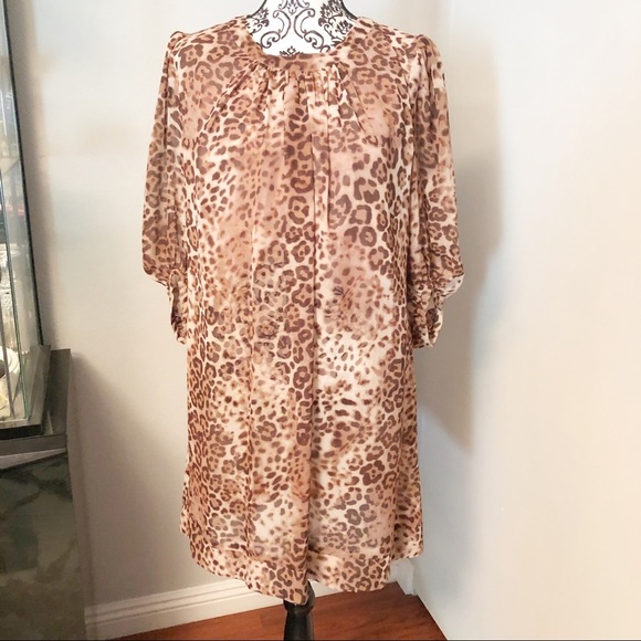 Eva Mendez for NY & Co Brown Leopard Dress - Picture 1 of 5